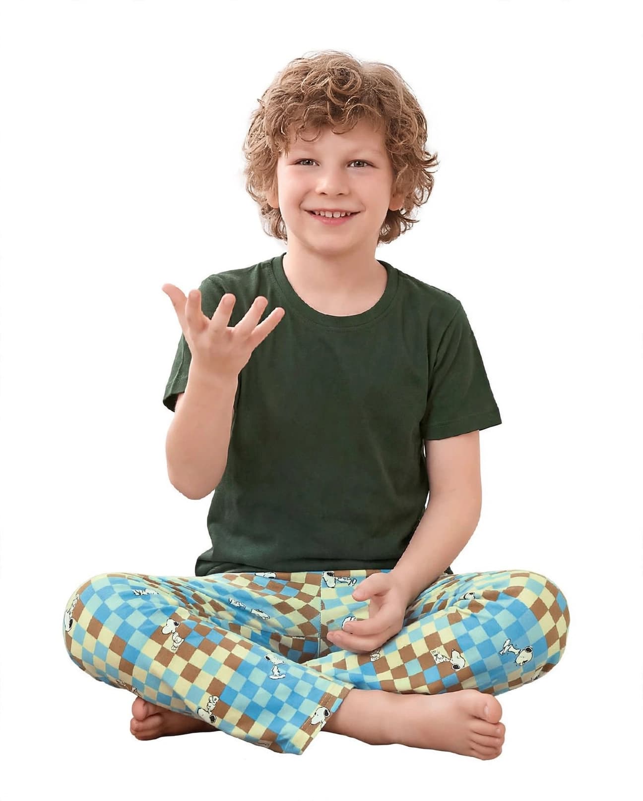 This image shows a two-piece casual loungewear and nightwear set designed for comfort and everyday home wear